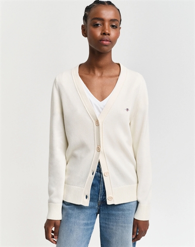 Gant - Classic Cardigan - Cream
